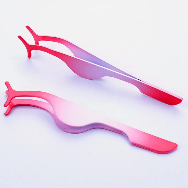 1pcs False Fake Eyelashes Extension Clamp Auxiliary Tweezers Clips Plastic Practice Beauty Eye Lash Makeup Tools | Красота и здоровье