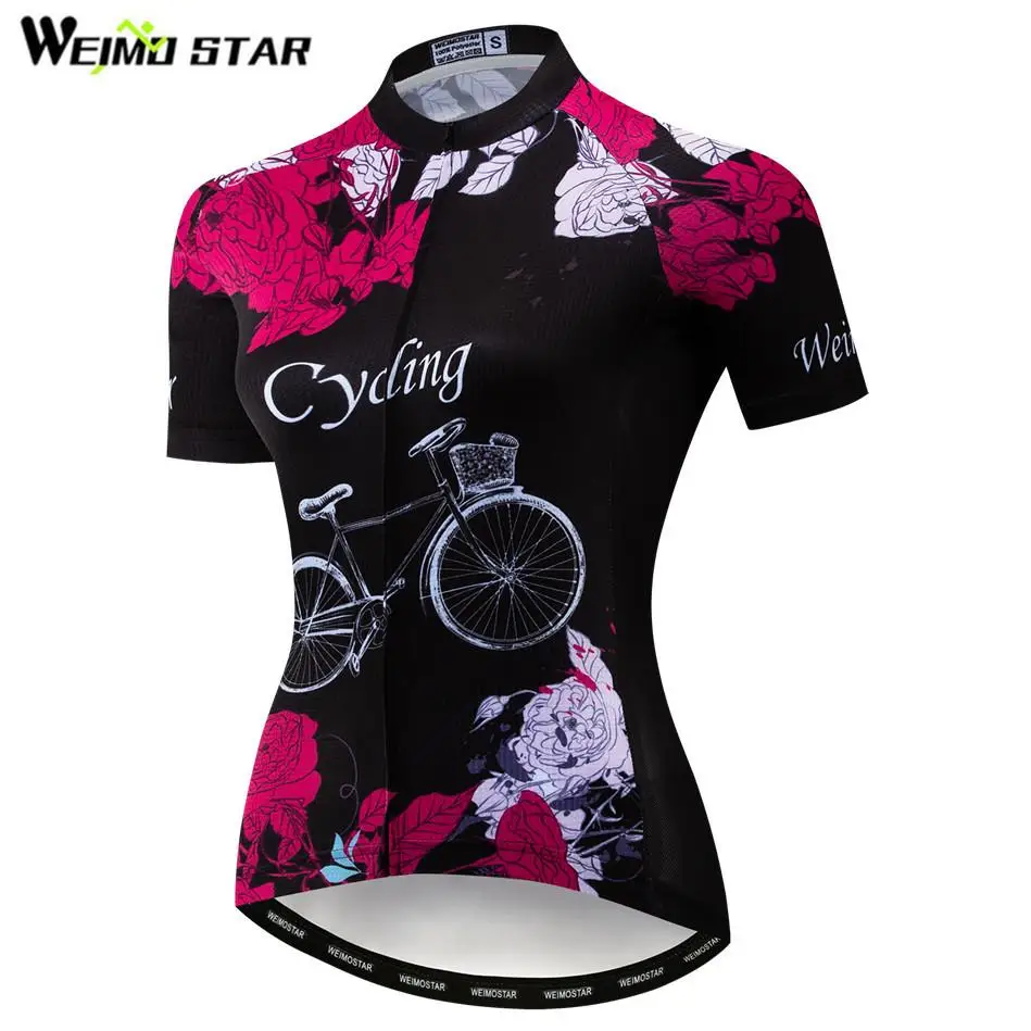 

Weimostar Bike Team Cycling Jersey Shirt Summer Women Short Sleeve Bicycle Clothing Maillot Ciclismo Quick Dry MTB Bike Jersey