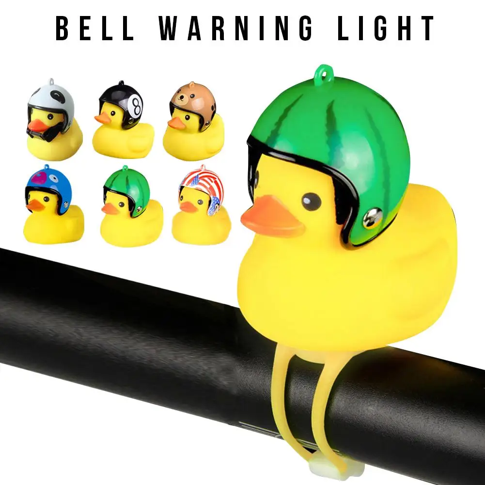 Outdoor Riding Plastic Resin Warning Lights Bicycle Small Yellow Duck Horn Light With Helmet Bells Equipment Bell | Спорт и
