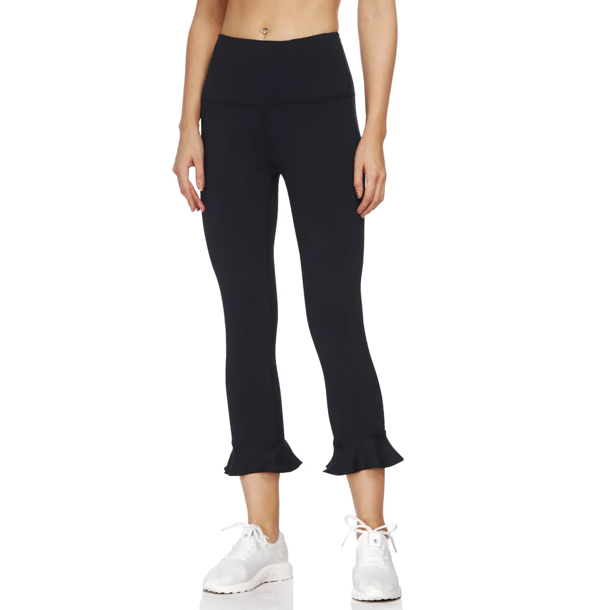 Seamless Yoga Pencil Pants Tights Women High Waist Sport Flared Leggings Slimming Ruffle Sport Leggings Women Workout Leggings