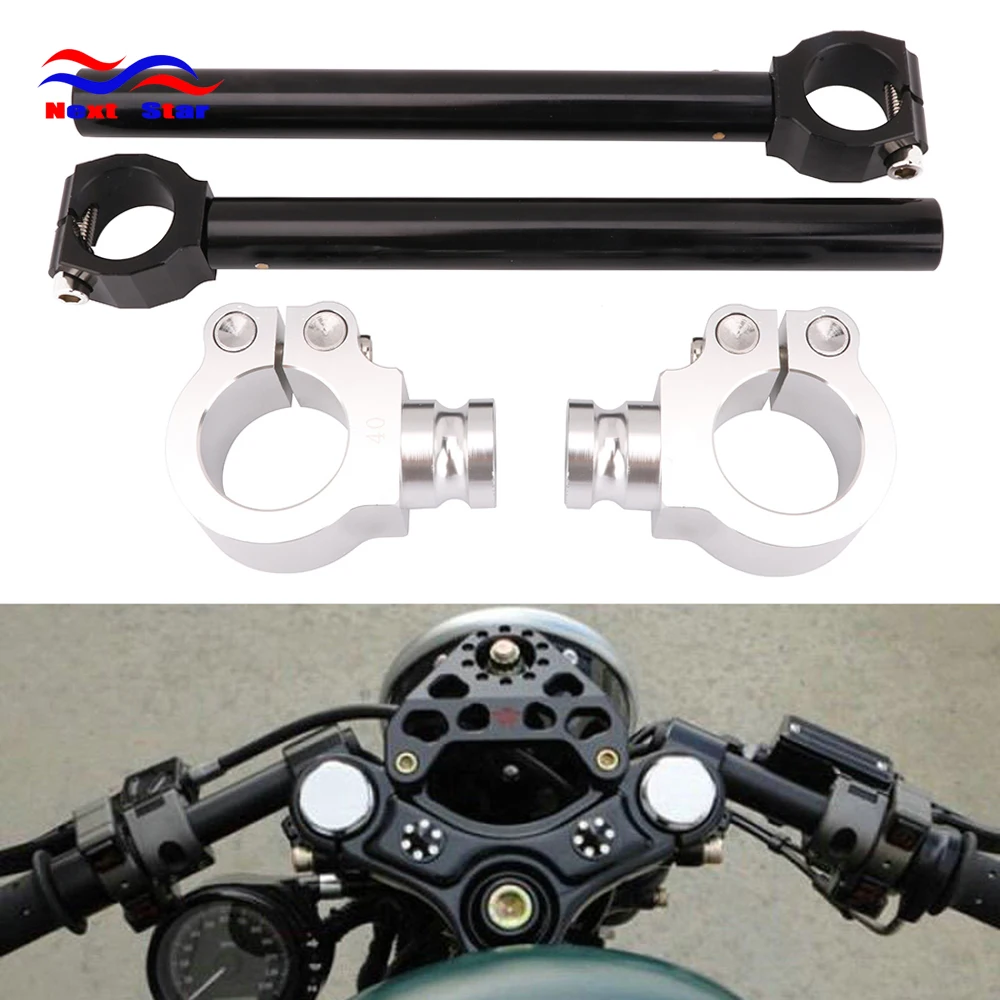 Мотоциклетные черные зажимы на руль ручки для HONDA KAWASAKI SUZUKI XV250 TC305 CBR600 F4I RVT1000R CBR954RR