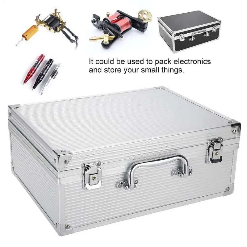 2Color Aluminum Coil Tattoo Machine Storage Case Carrying Box Empty Organizer Foam Pad Embroidery Equipment | Красота и здоровье
