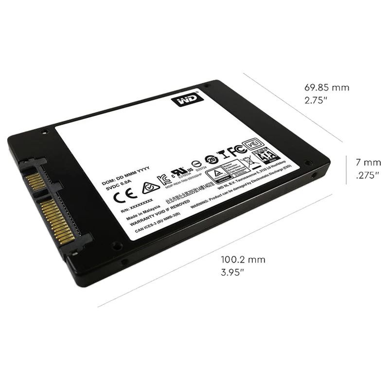 Внутренний твердотельный жесткий диск WD SSD для ПК и ноутбуков SATA 3 0 6 5 дюймов 545