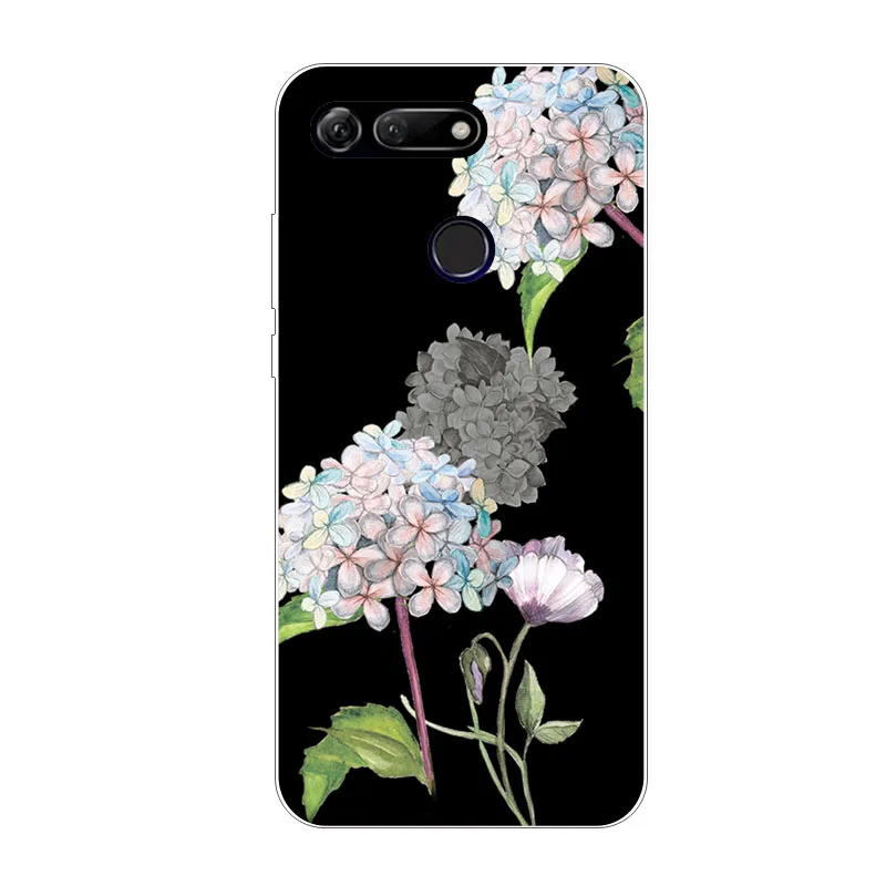 huawei honor v20 Case Silicon bloom Flowers Painting Soft TPU Back Cover for View 20 Phone protect Bags shell |