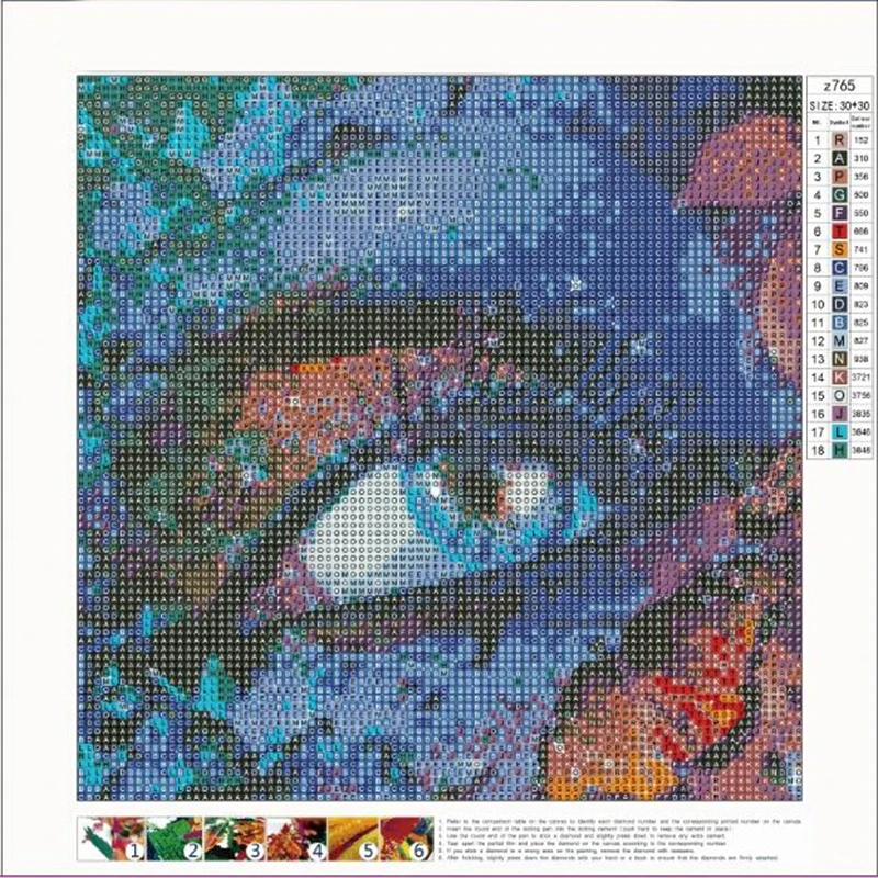 DIY 5D алмазная вышивка крестиком художественный набор домашний декор 30*30 см