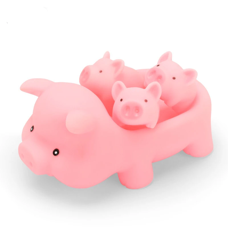 Детские пляжные Ванна мультфильм пластик свинья Squeeze звуковые игрушки для детей |