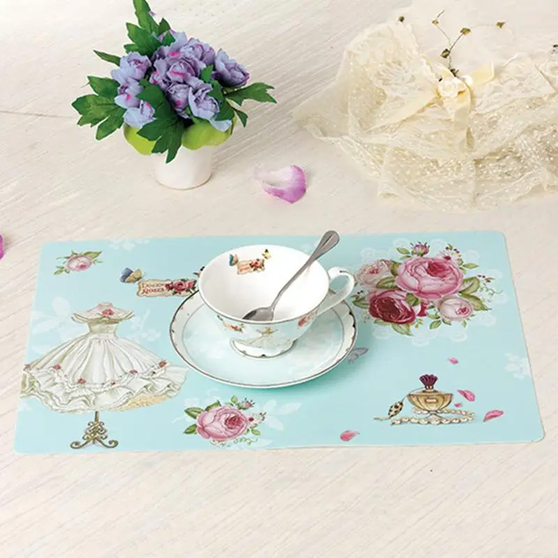 Креативный водонепроницаемый коврик для стола шикарный романтический цветок