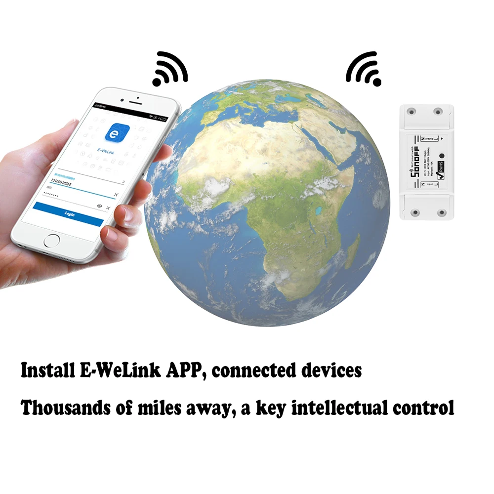 Sonoff умный беспроводной wi-fi-переключатель пульт дистанционного управления Модуль