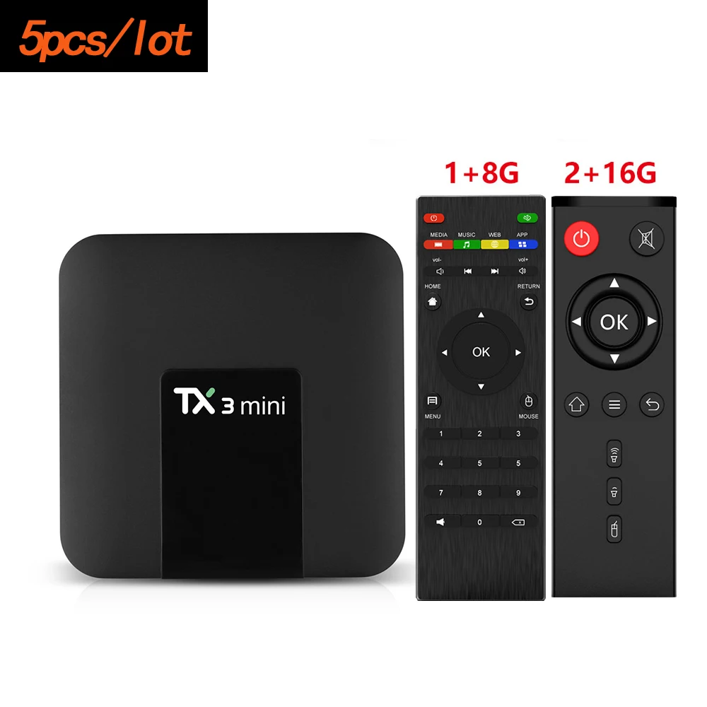 5 шт./лот TX3 MINI Android 10 Smart TV Box H616 Quad Core DDR3 2 Гб 16 4K 4G WiFi Media Set-Top TX3MINI 1 ГБ 8 | Электроника