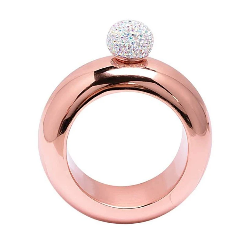 Новинка модный браслет из нержавеющей стали 3 5 унции фляга на бедрах со стразами