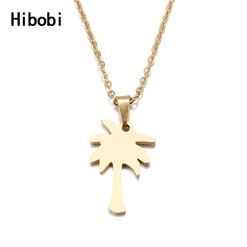 Hibobi ожерелье Женские Ювелирные изделия из нержавеющей стали кокосовое дерево