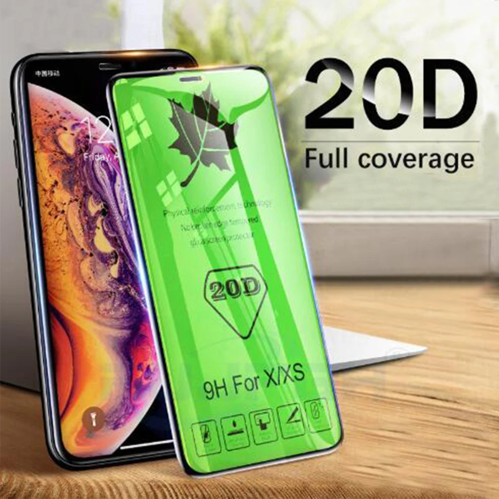 10 шт 20D полное покрытие закаленное стекло для iPhone 11 8 Plus 7 6s 6 pro max X XR Xs защита