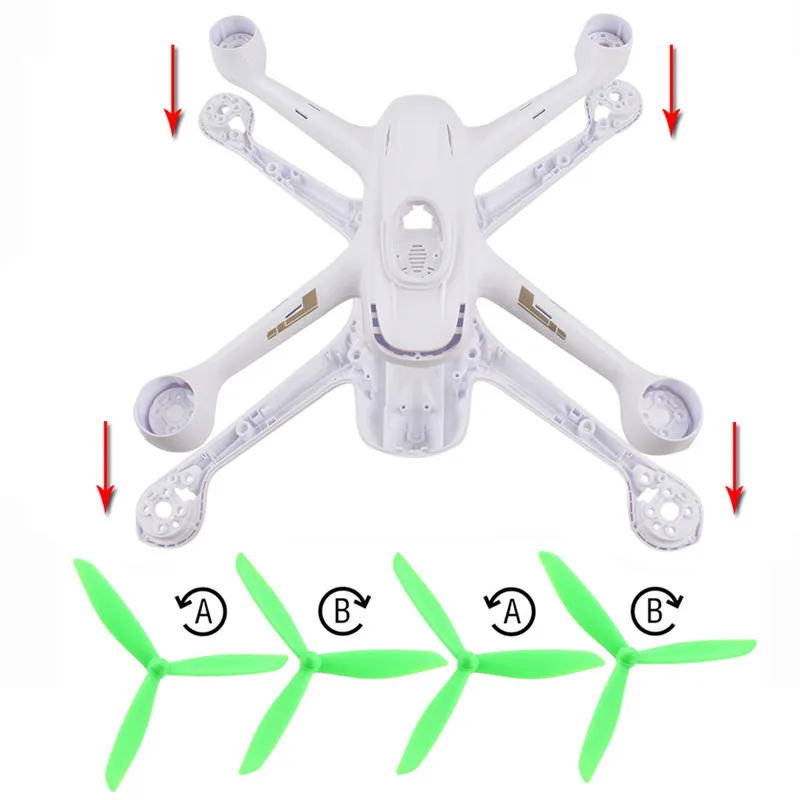 Крышка корпуса с 3-лопастной Пропеллер для Hubsan H501S Дрон Квадрокоптер