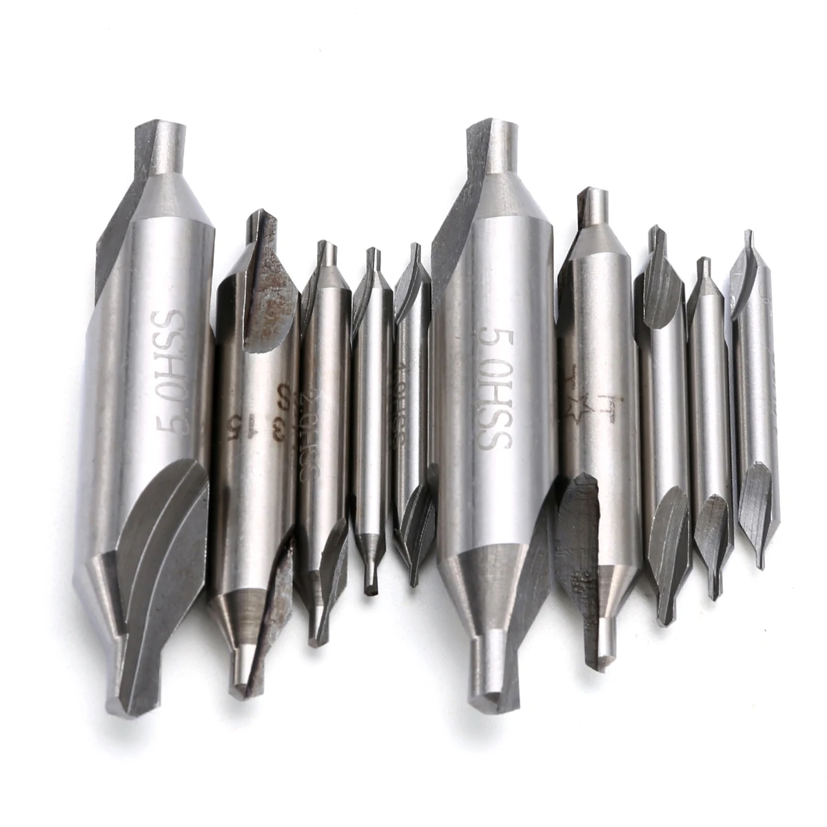 10pcs 60 Degree High Speed Steel Center Drills Bit Combined Countersink Drill Bits 1/1.5/2/3.15/5mm | Инструменты