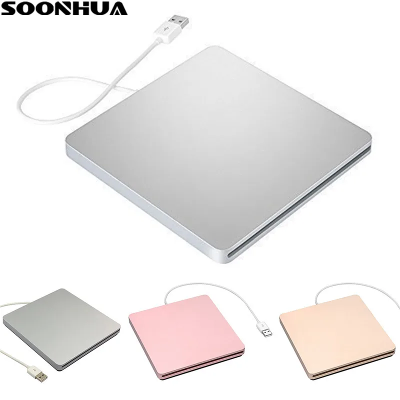 

SOONHUA Portable USB 2.0 External VCD CD-RW Writer Rewriter CD DVD ROM Player Drive For IMac MacBook Air Pro Laptop PC