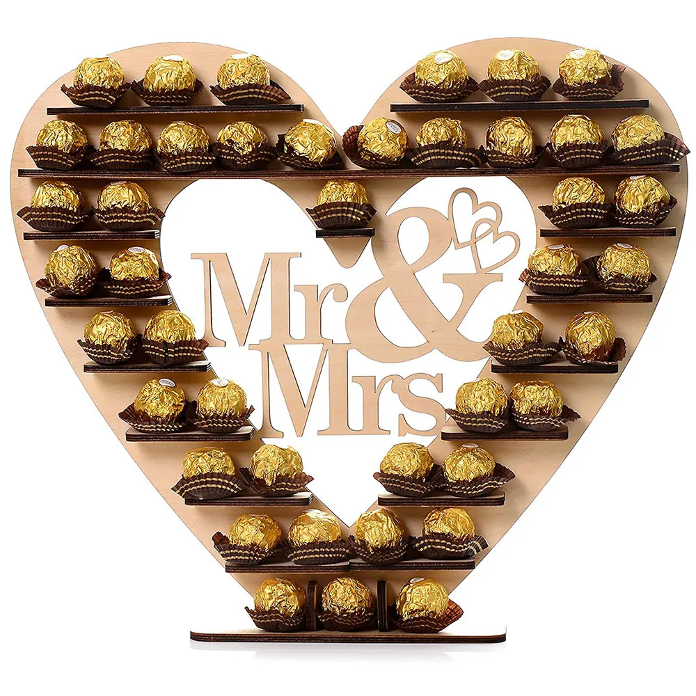 Mr & Mrs выставочный стенд Ferrero Rocher в форме сердца красивый деревянный экономический