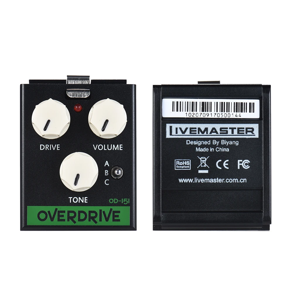 Серий LiveMaster OD-151 3 режима педаль для гитарного эффекта овердрайв модуль Overdrive