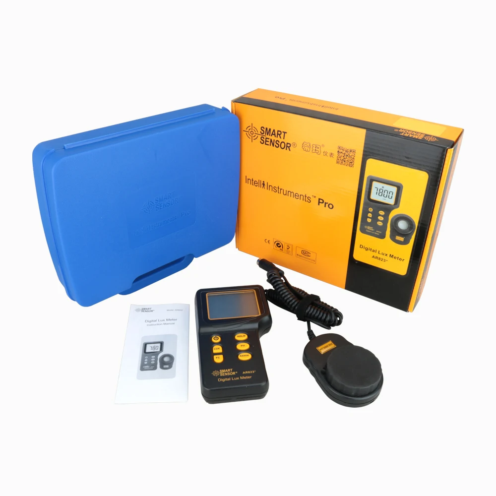 Умный датчик AR823 цифровой Свет Люкс метр тестер (1 ~ 100.000lux)|tester meter|tester digitaltester light |