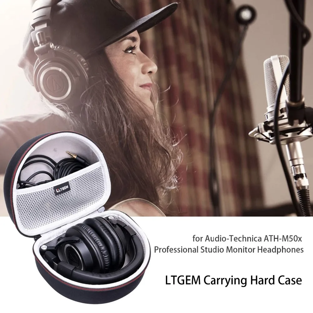 

LTGEM Hard Storage Carrying Travel Case Bag for Audio-Technica Audio-Technica ATH-M50x/M50/M70X/M40x/M30x/M50xMG Headphones