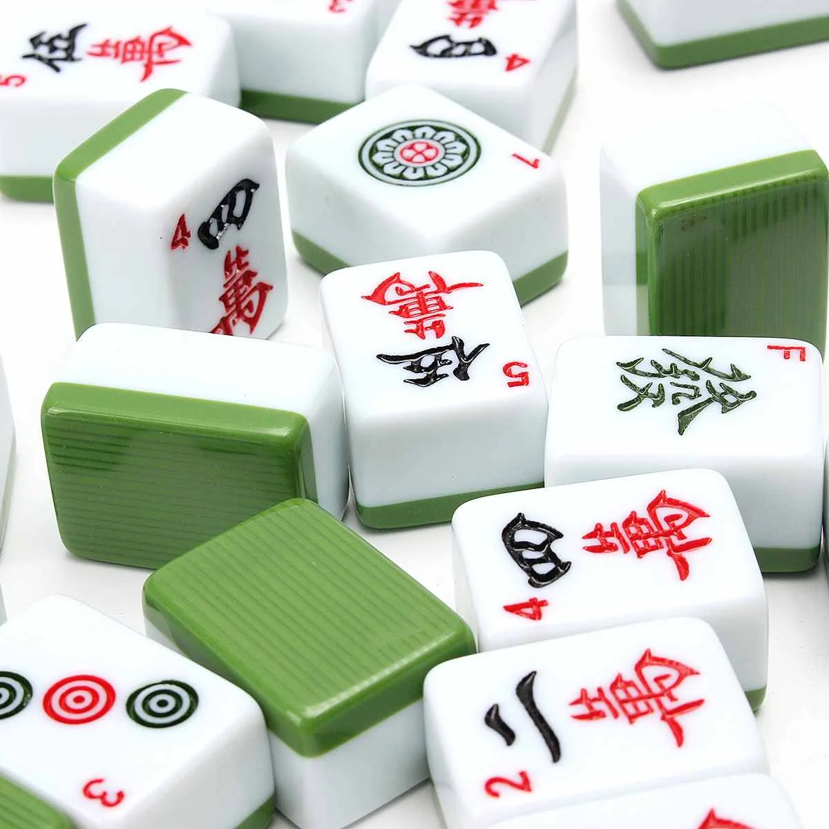 144 плитки Портативный Китайский Маджонг редкая игра набор Ретро Mah-Jong +