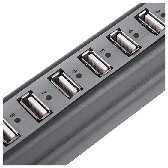 Высокоскоростной USB 2 0 концентратор 10 портов (черный) | Компьютеры и офис