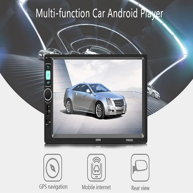 2-DIN 7 дюймов HD автомобильный стерео Android зеркальная Ссылка Bluetooth радио MP5 плеер