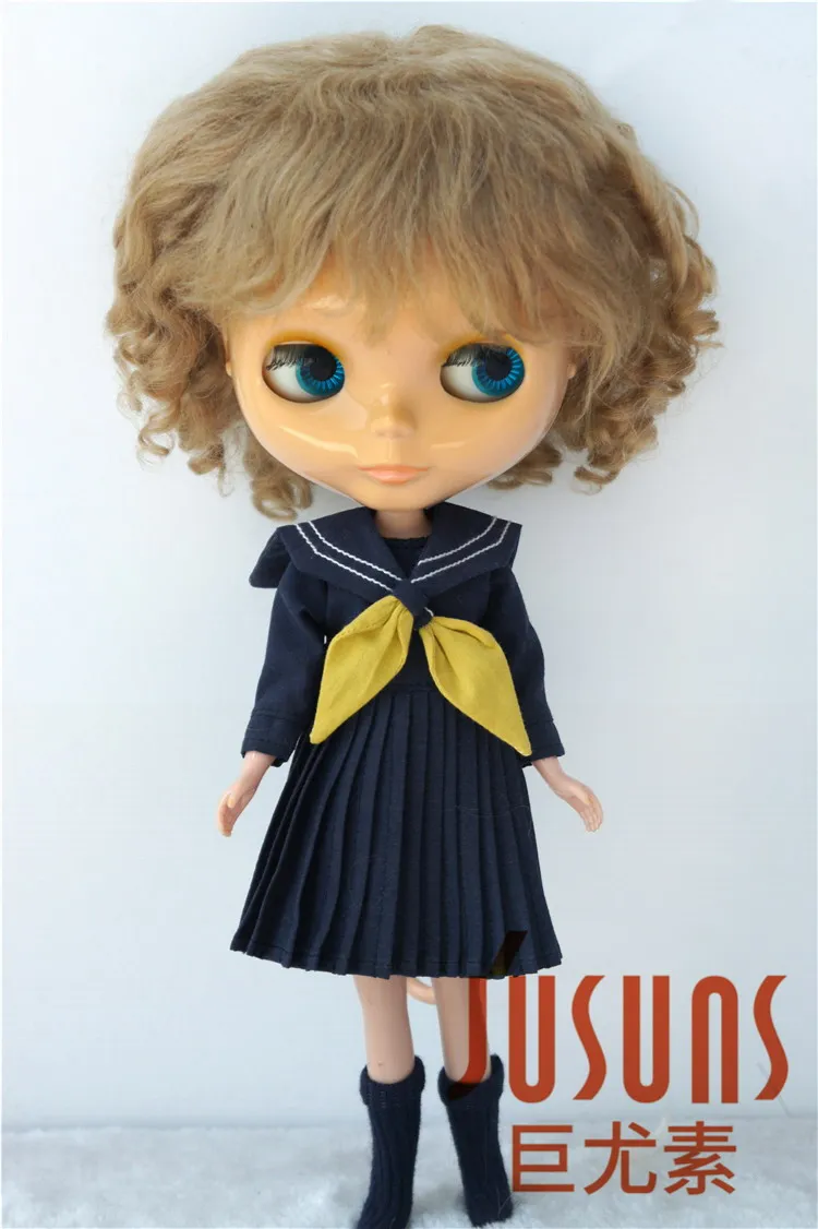 JD012 довольно курчавый BJD парик для куклы мохеровый в Размер 10-11 дюймов Блит кукла