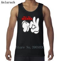 do ya wanna sex cartoon vests designer family undershirt spring tank tops for men newest 100 cotton humorous hot sale