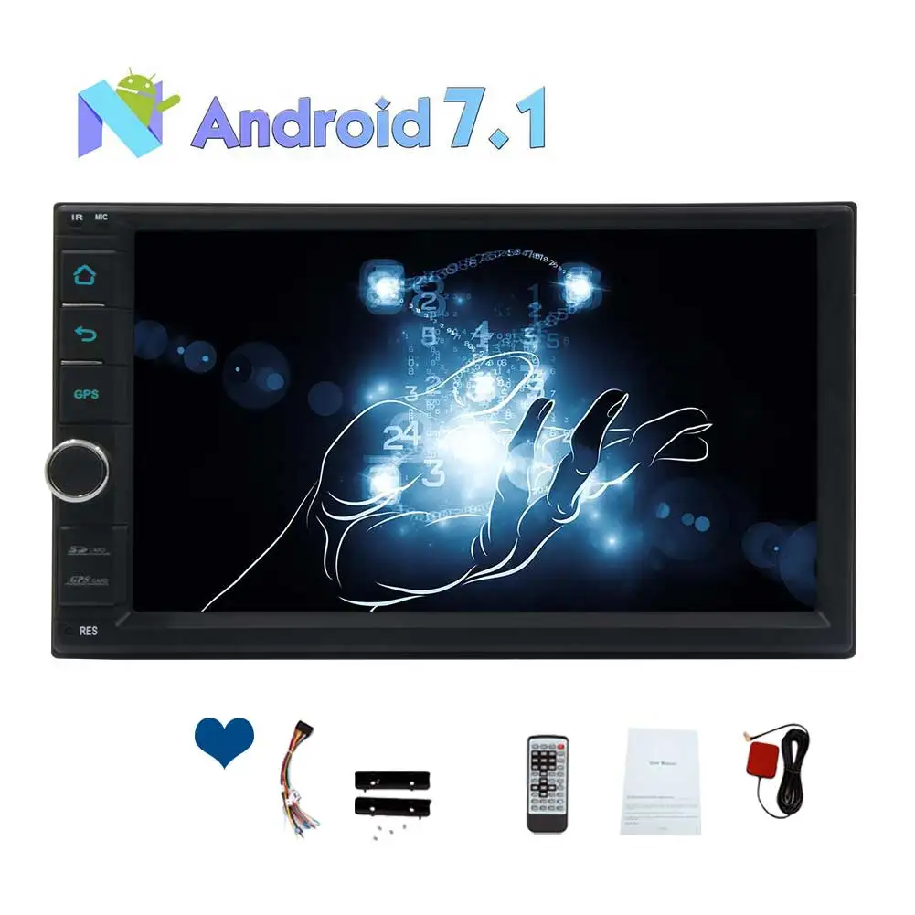 2 din android 7 1 2din универсальный автомобильный Радио Авто Doppio Lettore di Navigazione gps в тире ПК