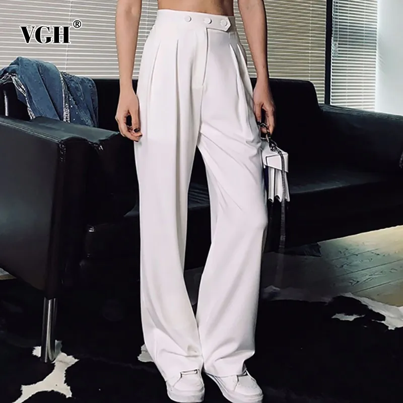 VGH 2019 летние однотонные повседневные свободные длинные штаны для женщин с