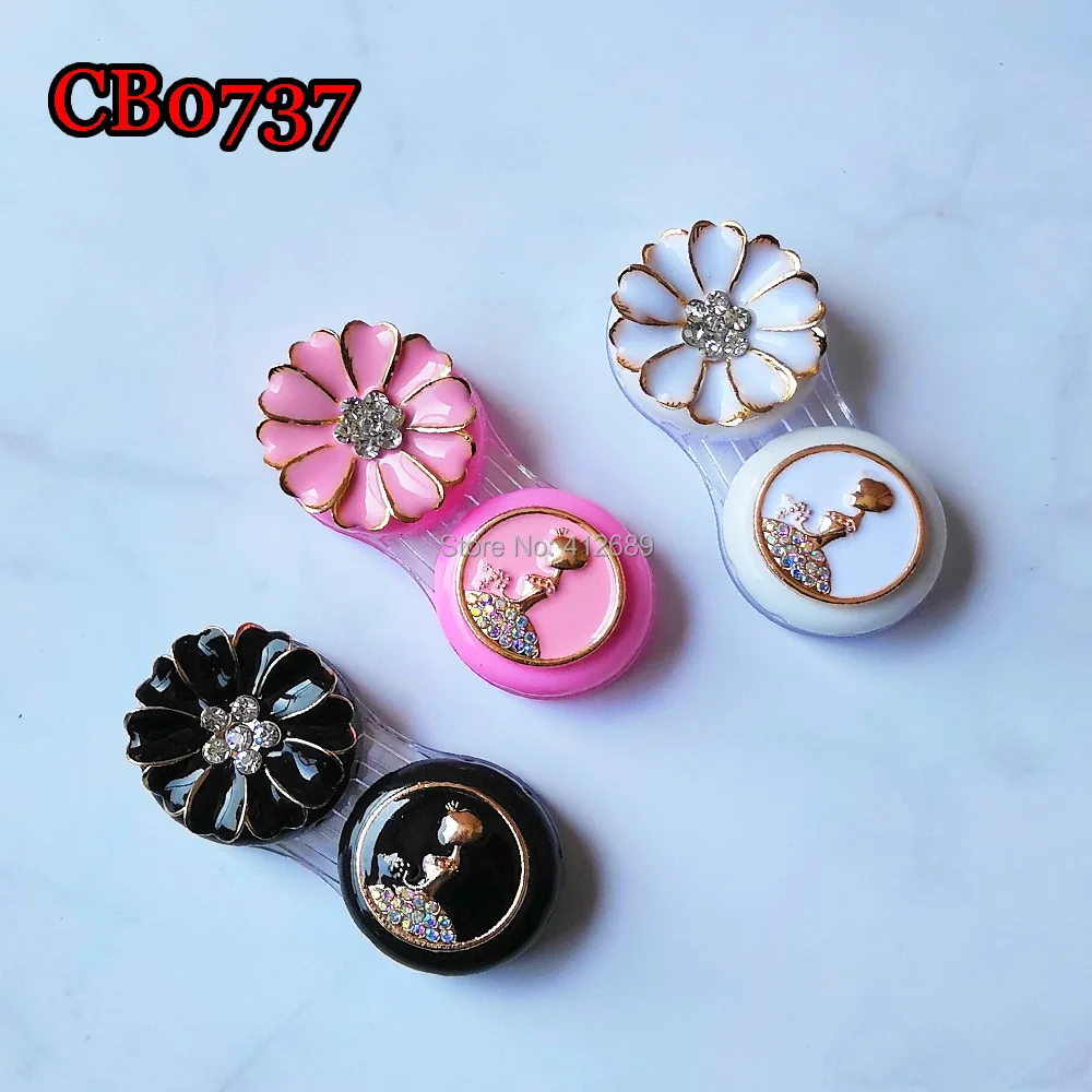

Flowers and girls Contact Lens Case Women Pocket Container Holder Lovely Travel Pocket CB0737
