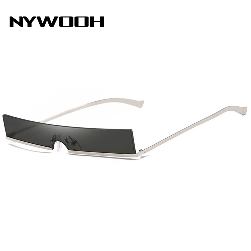 Винтажные прямоугольные солнцезащитные очки NYWOOH для мужчин и женщин Роскошные