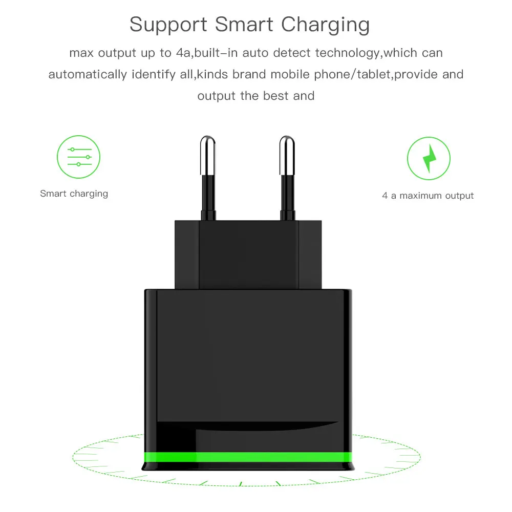 Bakeey 4USB порта зарядное устройство для телефона адаптер штепсельная вилка