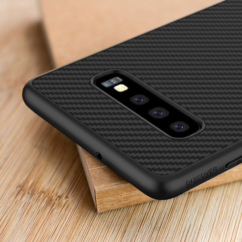 Чехол NILLKIN для Samsung S10 чехол Plus из углеродного синтетического волокна Пластиковая