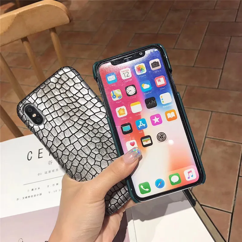 Роскошный Ретро 3D чехол из крокодиловой искусственной кожи для iPhone XS MAX iphone