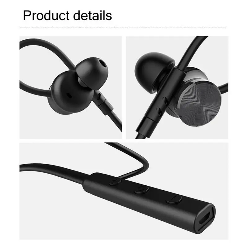 Sports Bluetooth Headset Wireless Neckband Waterproof Magnetic Earphones Sweatproof Bass Sound Earbuds For Gorsun E10 | Электроника