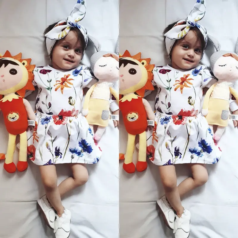 Brand New Toddler Baby Girl Outfit Clothes Floral T-shirt Top+Tutu Dress Skirt 3PCS Set Lovely Clothing | Детская одежда и обувь