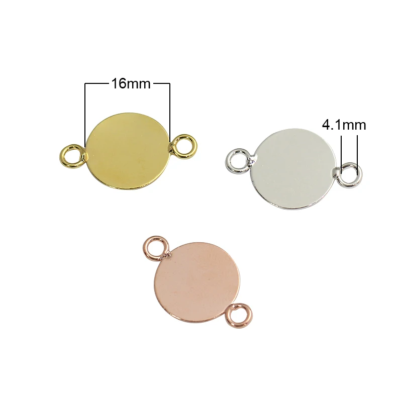 

Beadsnice ID34986smt1 20pcs/lot Brass Connector Stamping Blank with 2 Loops Diy Jewelry Making