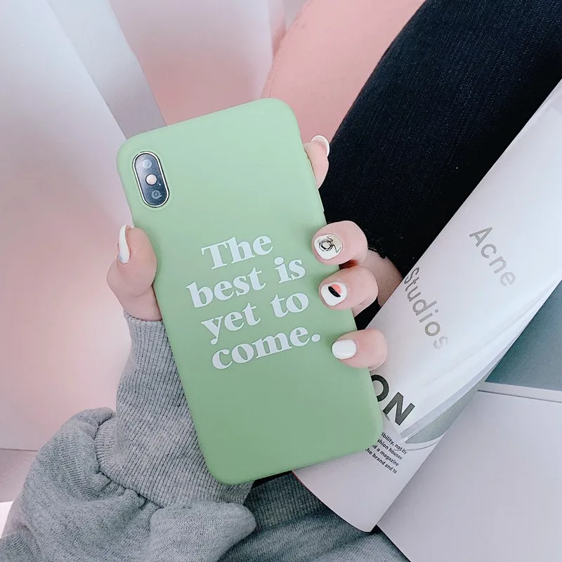 STROLLIFE Ins English Letters Phone Case for IPhone XS Max XR Candy Color Cover 6 X 7 8 Plus Soft TPU Shell Purple |