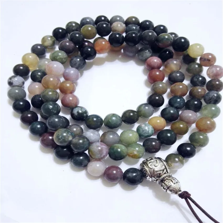 E Handmademm 108 индийский шарик Мала браслет молитва Буддизм Молитва Сутра манжета