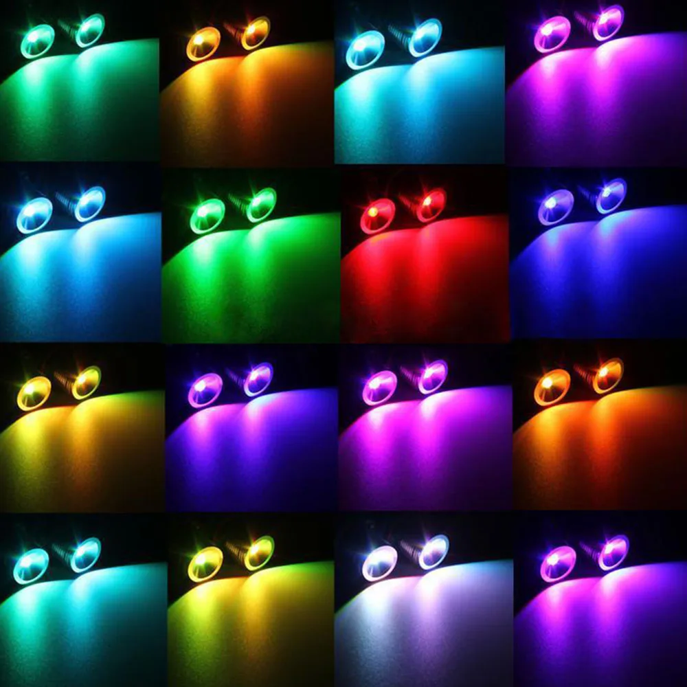 Для BMW E39 E60 E61 E63 E64 2 шт. RGB светодиодный мульти Цвет Ангельские глазки светильник