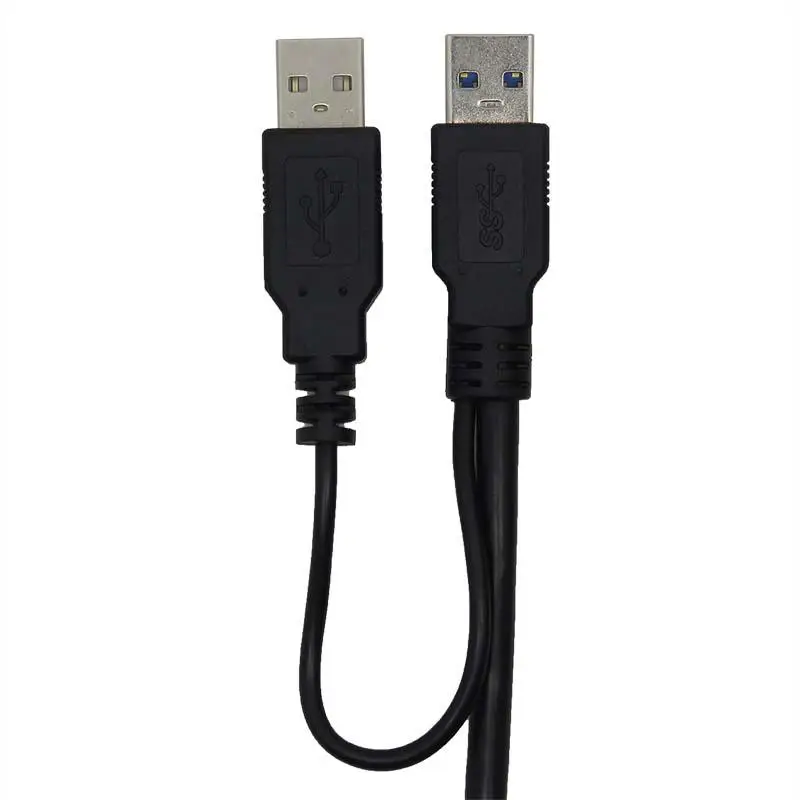 Двойной разъем USB 3 0 A штекер с питанием от к Micro Y разветвитель кабеля для 2 5