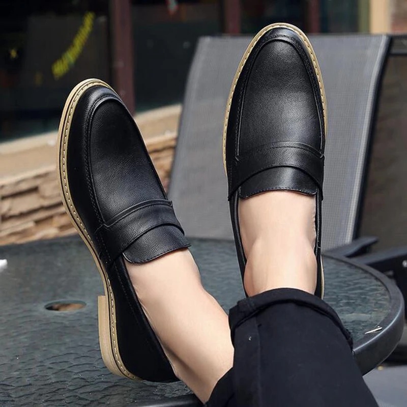 Oxfords Men Genuine Leather Brand Spring Autumn Men's Formal Shoes Dress Vintage Retro Shoe Elegant | Обувь