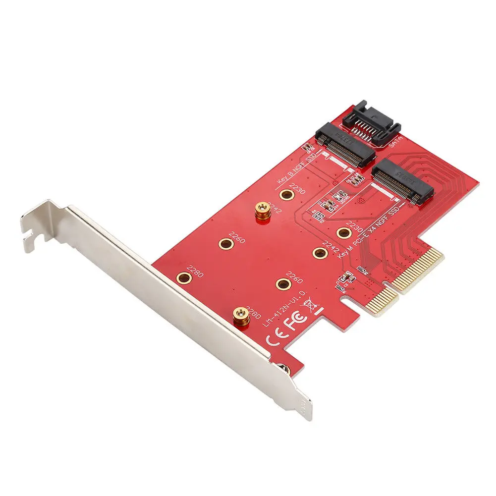Pci-E X4 к M.2 Ngff M/B Ключ Ssd Sata адаптер конвертер карта для настольных ПК | Компьютеры и