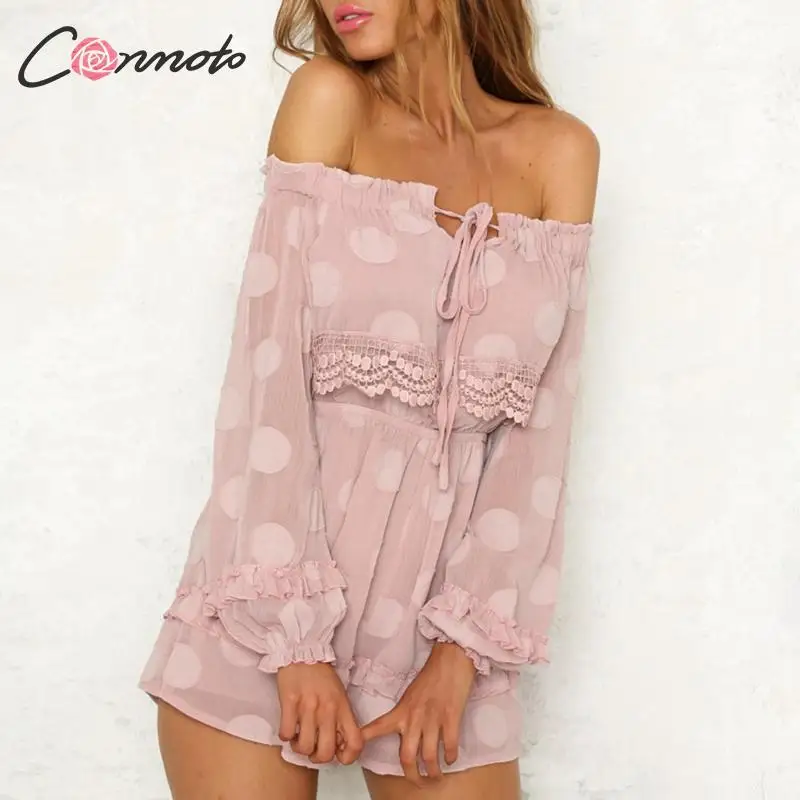 Conmoto Шифоновые летние комбинезоны сексуальные винтажные ромперы короткие в
