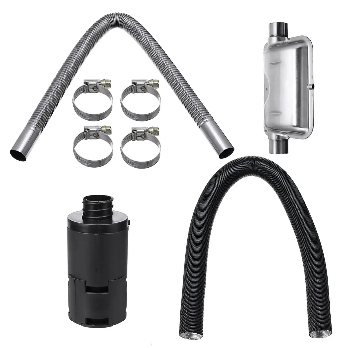 Car Parking Heater Accessories 24mm Exhaust Silencer+ 25mm Filter Accessory For Air Diesels Heater