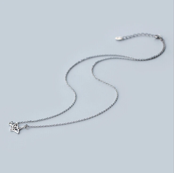 S92-5 ювелирные изделия из стерлингового серебра SIL прекрасный оригами кран