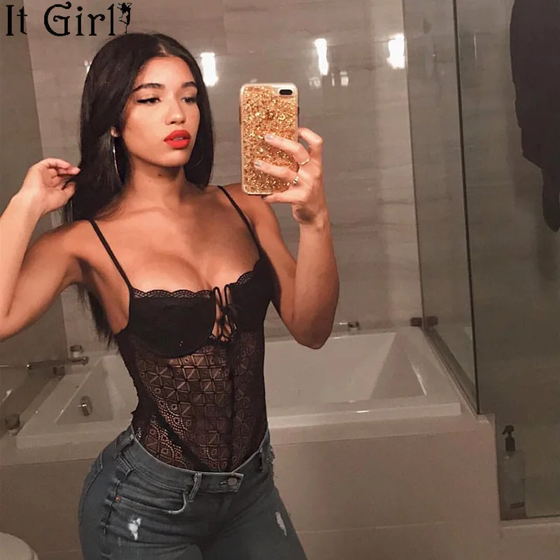 Женское Кружевное боди it Girl модное съемное сексуальное винтажное белое черное