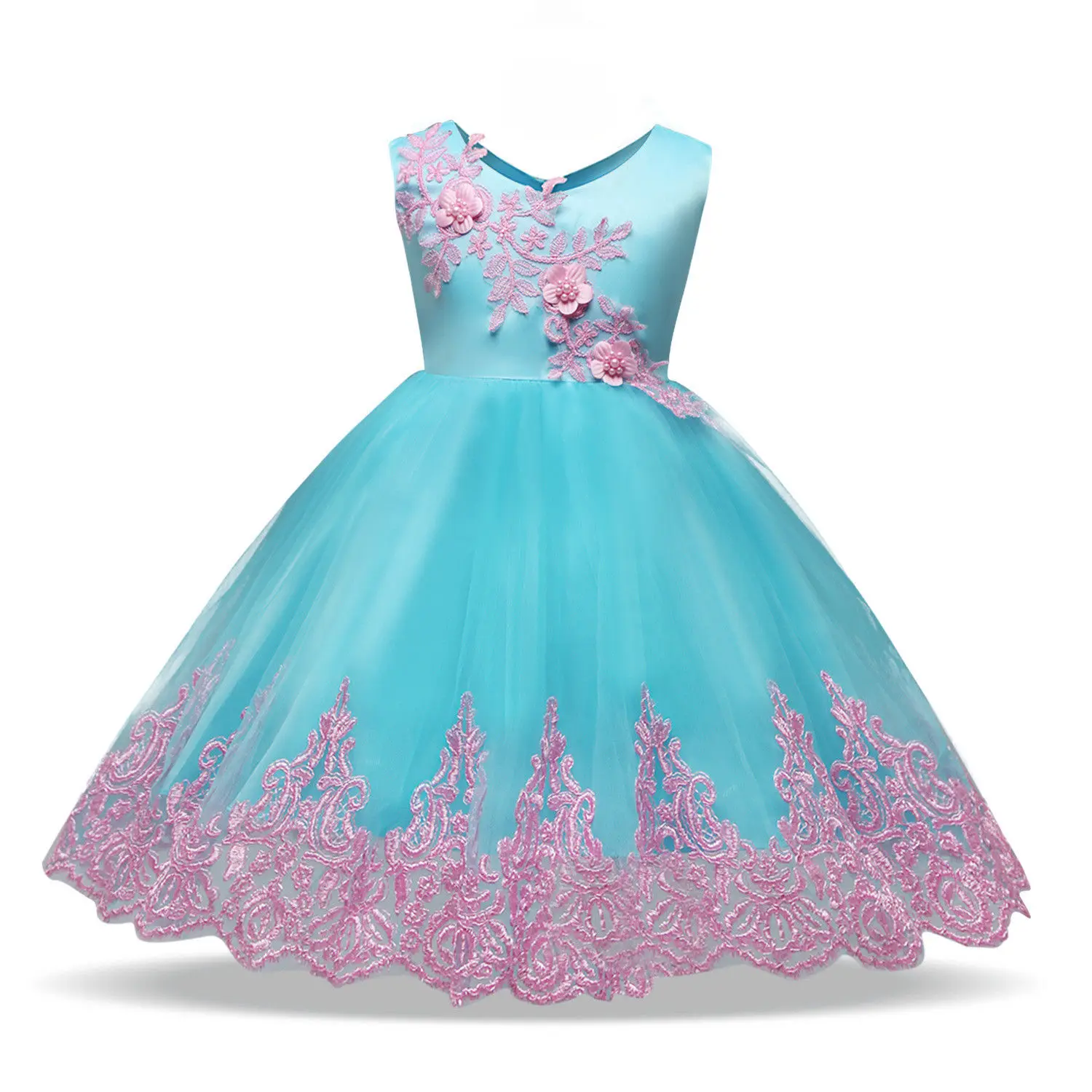 Pudcoco Girl Dress 6M-5Y Baby Kids Party Bow Princess Flower Wedding Bridesmaid Formal Dresses | Детская одежда и обувь