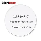 Супертонкие Линзы для очков по рецепту, 1,67, MR-7, фотохромные, серые, без линий AR, прозрачные